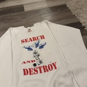 Vintage search and destroy football war crewneck sweatshirt